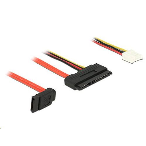 Delock Kabel SATA 6 Gb/s 7 Pin Buchse + Floppy 4 Pin Strom Buchse (5 V + 12 V) > SATA 22 Pin Buchse gerade 30 cm