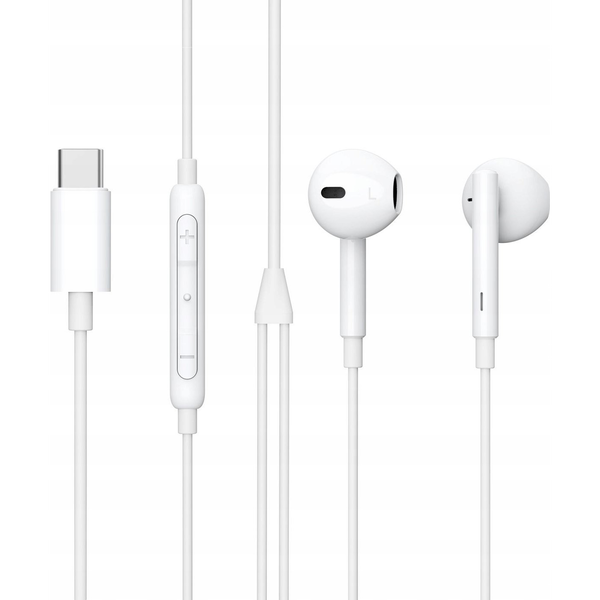 eSTUFF ES652200-BULK cuffia e auricolare Cablato In-ear Musica e Chiamate USB tipo-C Bianco