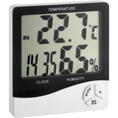 Digitális hőmérő- és légnedvesség mérő, órával, TFA 30.5031 (30.5031)