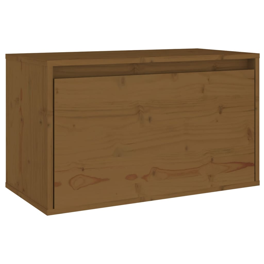 mézbarna tömör fenyőfa faliszekrény 60 x 30 x 35 cm (813451)