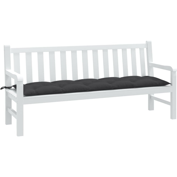 melange antracitszürke szövet kerti padpárna 180 x 50 x 7 cm