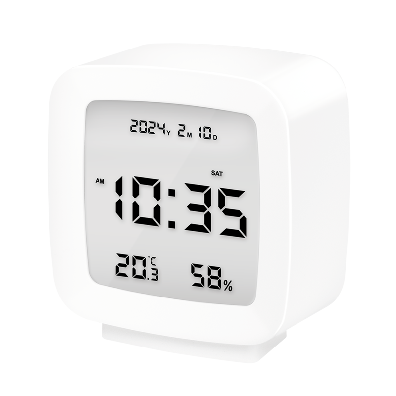 Logilink Digitális ébresztőóra, hőmérséklet, páratartalom, szundi funkció, fehér (SC0120) (SC0120)