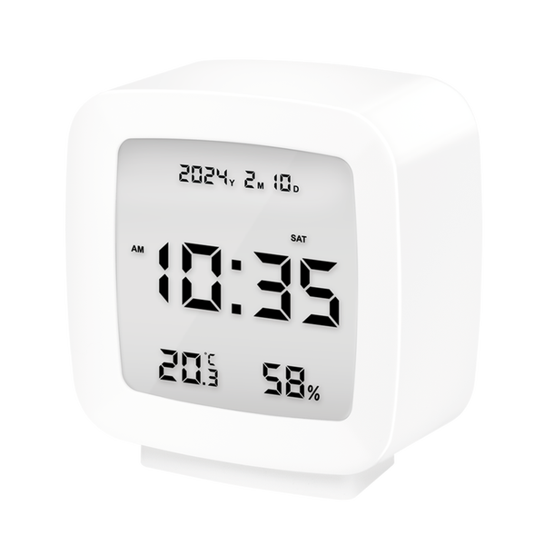 Budík Logilink bílý 8,4 cm