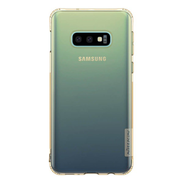 NILLKIN NATURE szilikon telefonvédő (közepesen ütésálló, légpárnás sarok, 0.6 mm, ultravékony) ARANYBARNA [Samsung Galaxy S10e (SM-G970)] (5996457864072)
