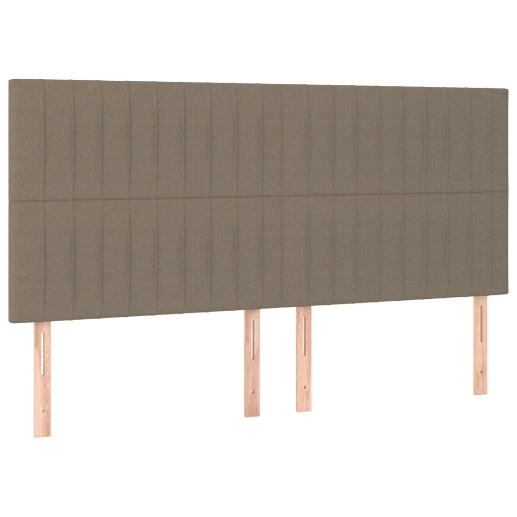 4 db tópszínű szövet fejtámla 90x5x78/88 cm (3116588)