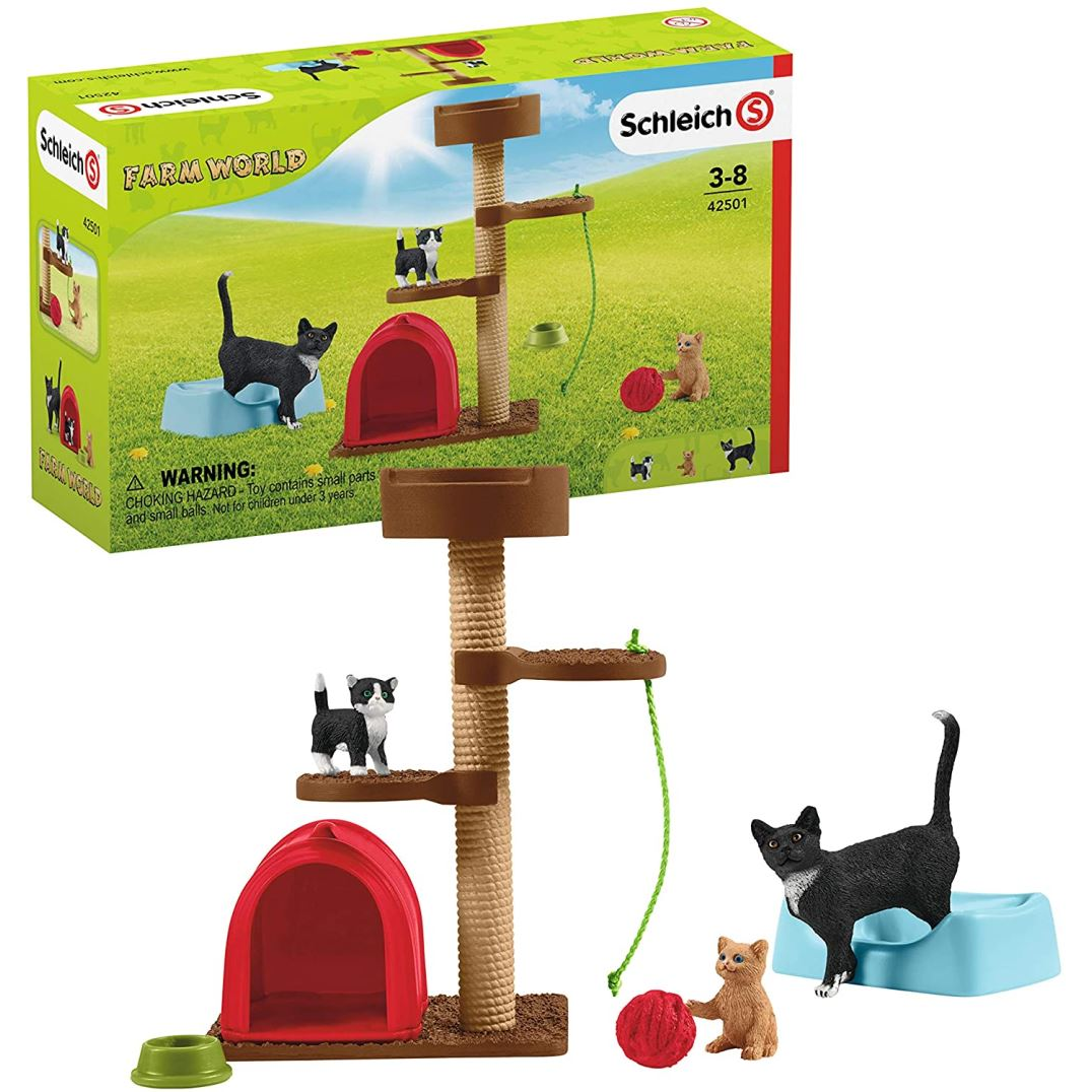 Schleich játékélmény aranyos cicáknak (42501) (sch42501)