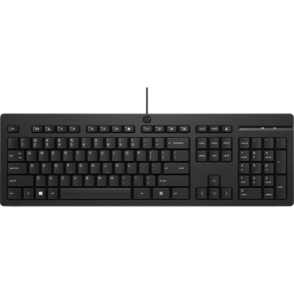 HP 125 USB Wired Keyboard Tastatur Schwarz