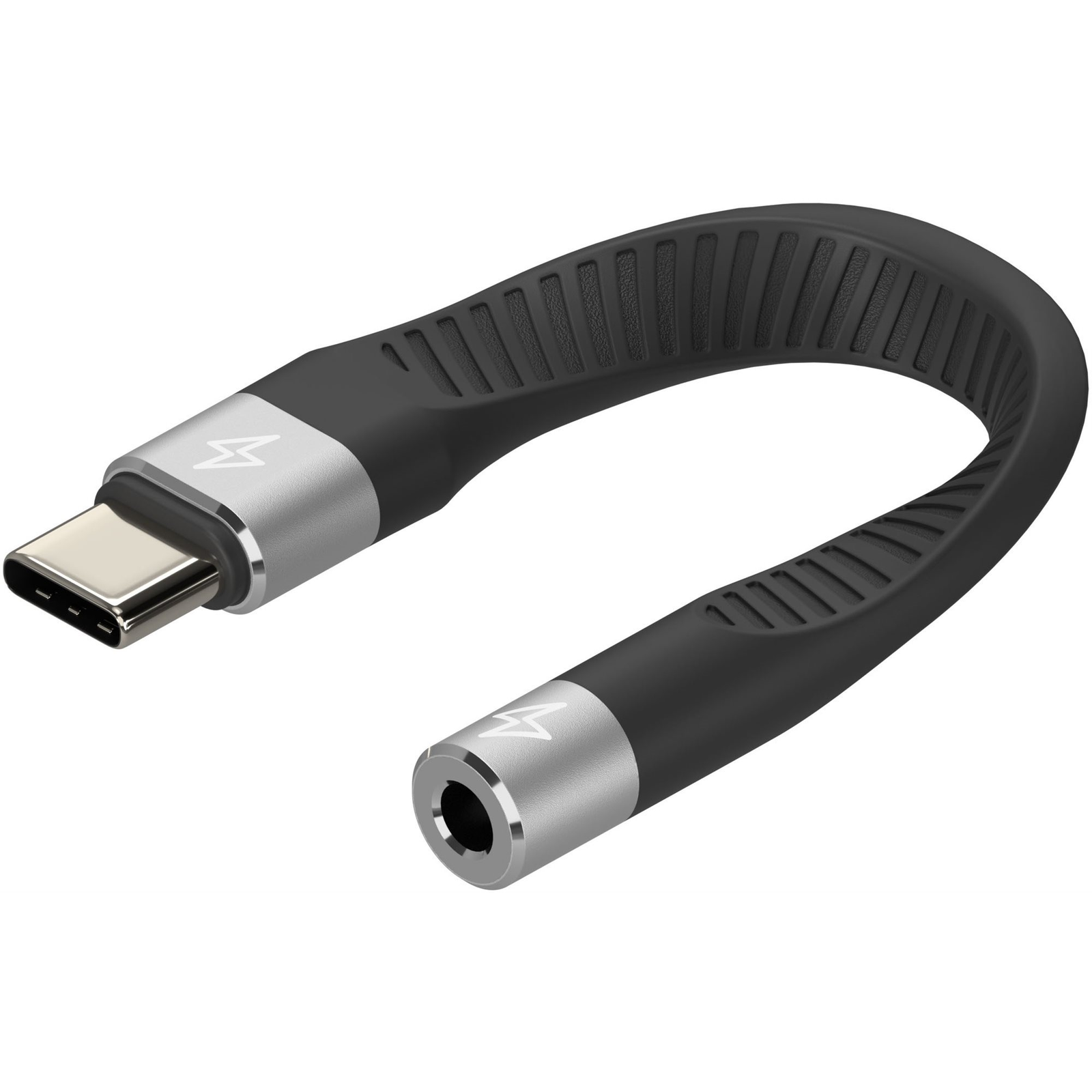 AlzaPower FlexCore USB-C (M) to 3,5mm Jack (F) fekete (APW-ADTC3J10B)
