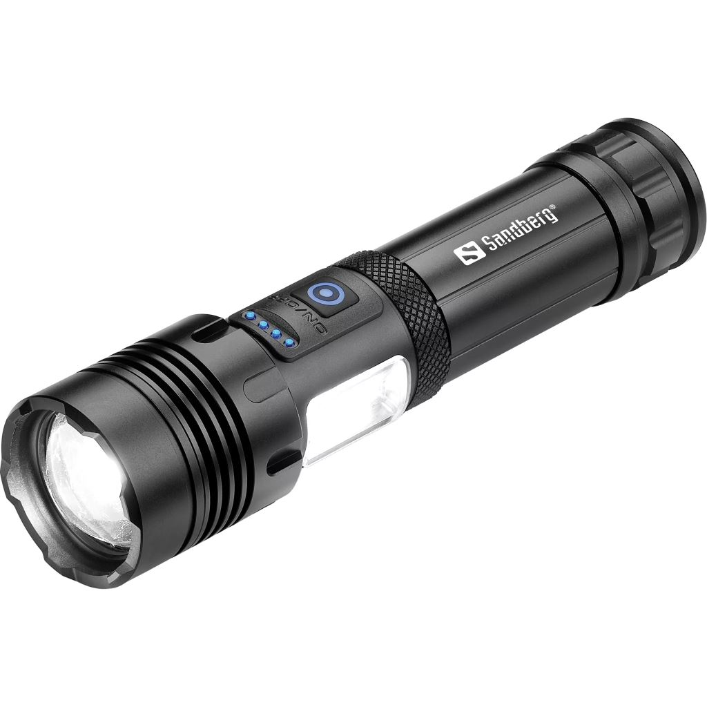 Sandberg Survivor 7in1 Torch Powerbank 5000mAh elemlámpa, Powerbank funkcióval fekete (421-08) (421-08)