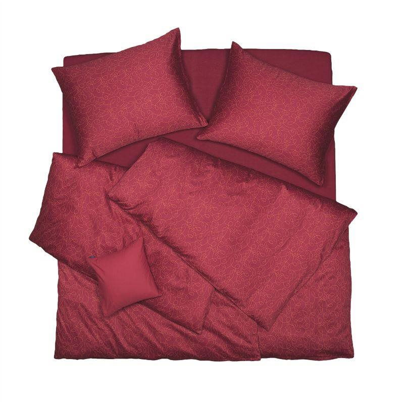 SCANquilt SATÉN ágyneműhuzat, tűzött, rozsdavörös (23568)