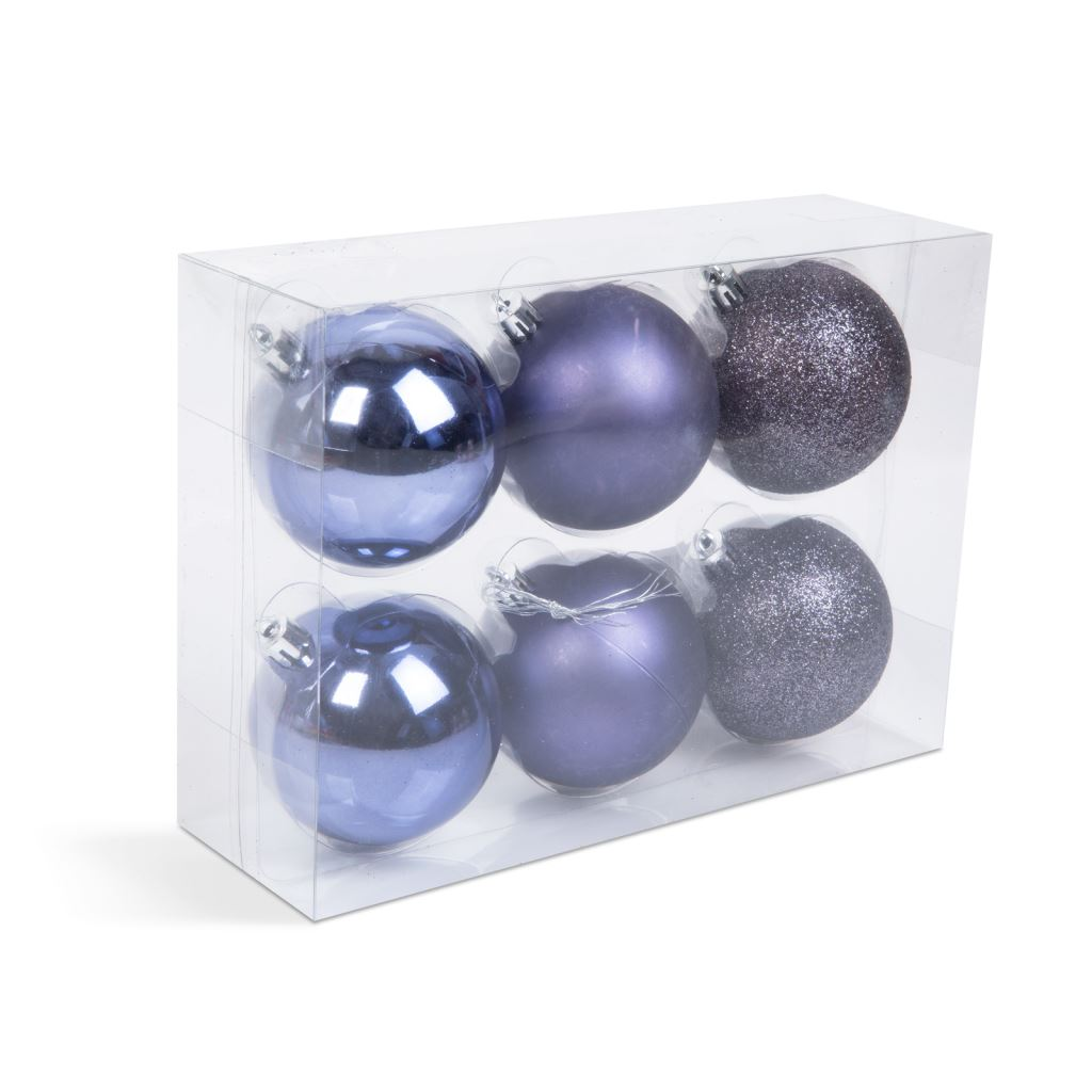 Family karácsonyfadísz szett lila 6db / szett (58773D) (58773D)