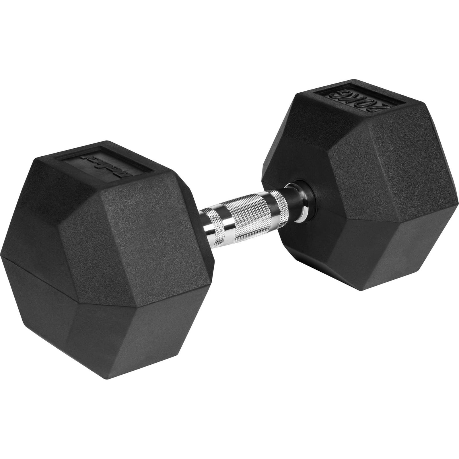 Hex 20 kg-Os Gumírozott Öntöttvas Súlyzó Rebel Active (RBA-2325-20)