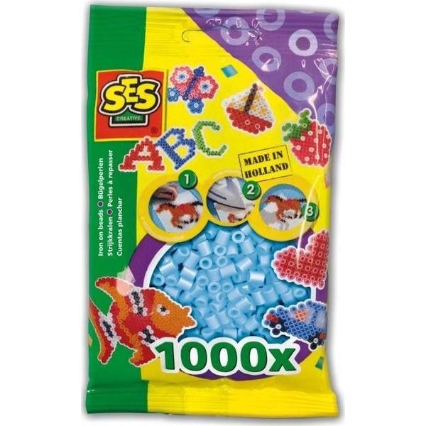 SES Creative Beedz Children's packet of 1000 Light Blue Iron-on Beads Vasalható gyöngy