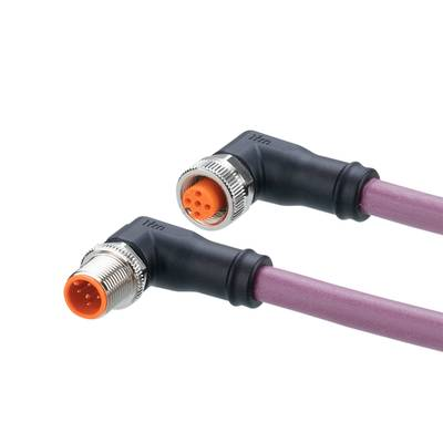 ifm Electronic EVC953 Összekötő vezeték Dugó, hajlított, Alj, hajlított 1 m Pólusszám: 5, 5 1 db