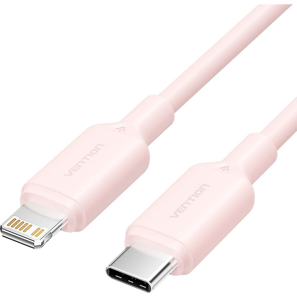 Vention USB 2.0 Type-C Male to Lightning Male 3A Cable 2M Pink PVC Type