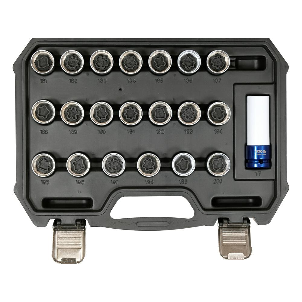 Yato YT-060306 Opel kerékőr csavar leszedő készlet (21db / csomag) (YT-060306)