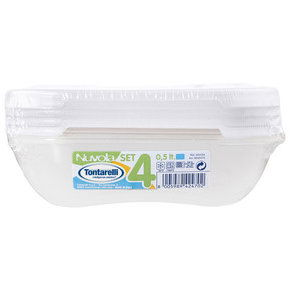 Tontarelli NUVOLA 4 × 0,5 l, fehér, téglalap (8005989247882)