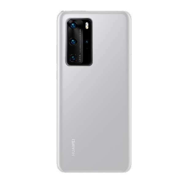 Huawei P40 Pro, Ochranný kryt z plastu, pogumovaný, priehľadný