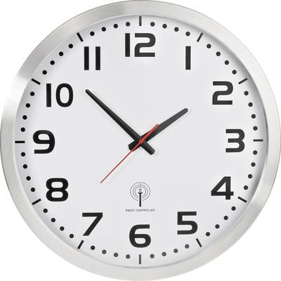 EUROTIME Rádiójel vezérelt analóg Jumbo falióra O 50 cm, alu, (56863) (56863)