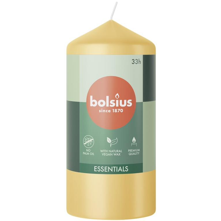 BOLSIUS Pillar Oat Beige 12 cm, 233 g (8717847160362)