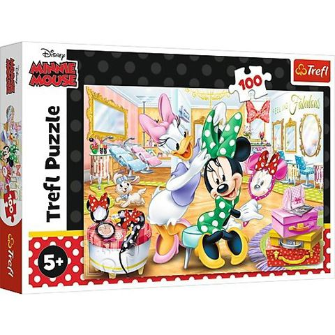 Trefl Daisy és Minnie szépségszalonban puzzle 100db-os (16387)