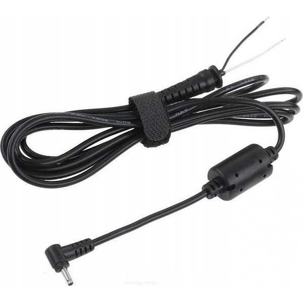 Kabel zasilający Rebel Wtyk kątowy 2,5/0,6 (19V/2,1A) sieciowy z kablem do montażu REBEL