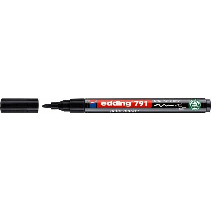 Lakkmarker, 1-2 mm, PCR, EDDING "791", fekete (ED-791PCR001)