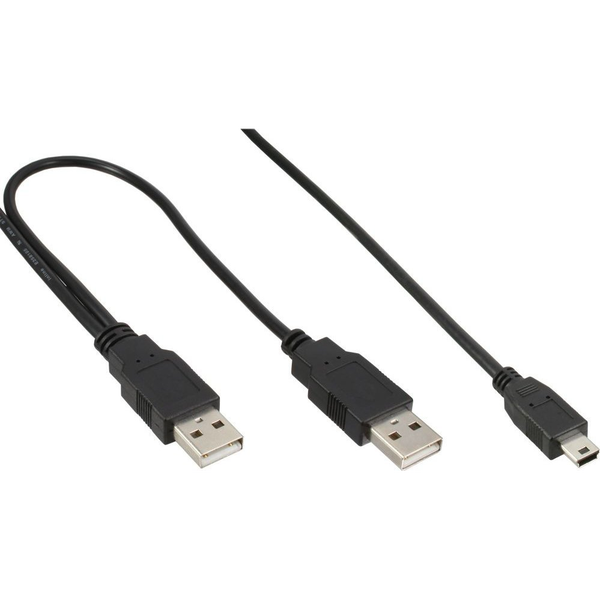 InLine 33107X USB кабел 1 м Mini-USB B Черен