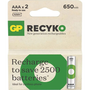 GP ReCyko NiMH újratölthető elem HR03 (AAA) 650mAh 2db. 1000+ töltési ciklus