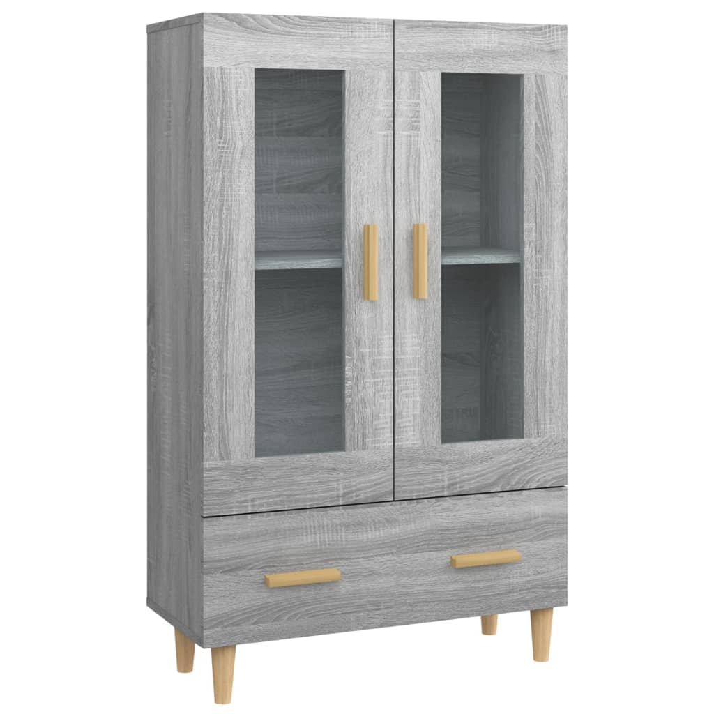 szürke sonoma színű szerelt fa magasszekrény 70 x 31 x 115 cm (817478)