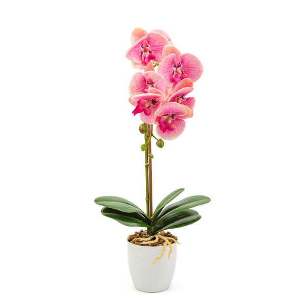 Műnövény dekoráció orchidea rózsaszín 48 cm (11901A)