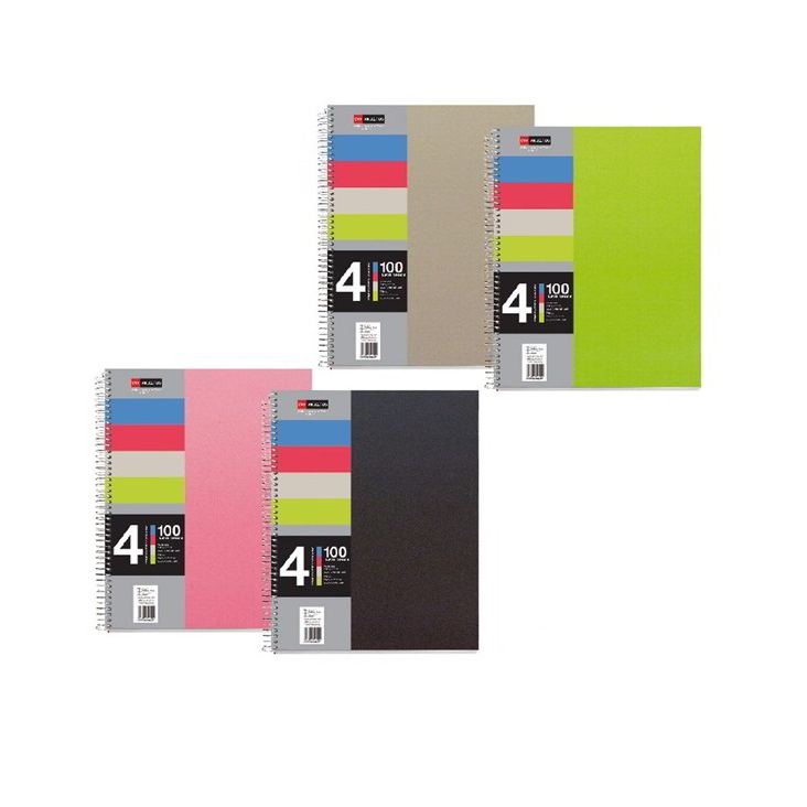 Miquelrius 4x25 lapos A4 vonalas spirálfüzet - Színes (A15240081)