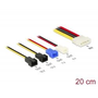 Delock tápkábel 4 tűs apa Molex csatlakozó > 4 x 2 tűs ventilátor csatlakozó (12 V / 7 V / 5 V) 20cm (85516)