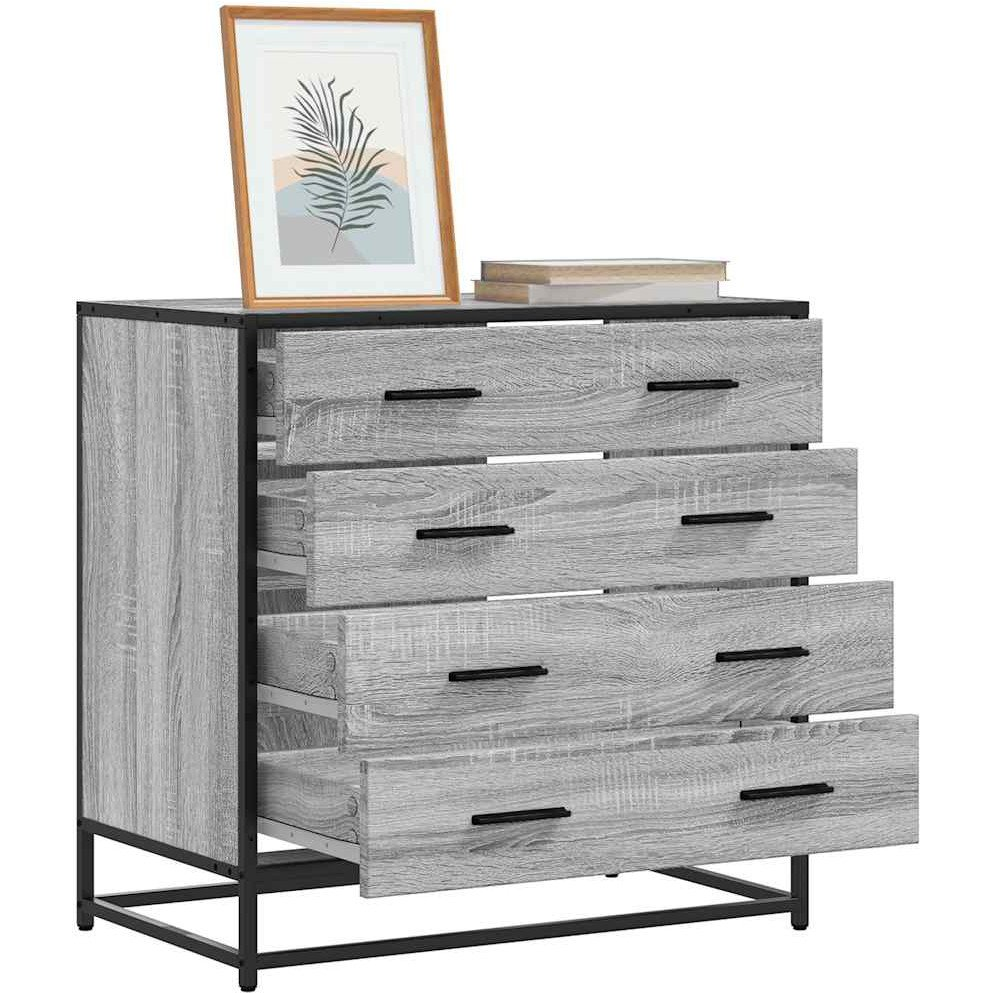 szürke sonoma színű szerelt fa fiókos szekrény 70x41x70 cm (849082 VidaXL)