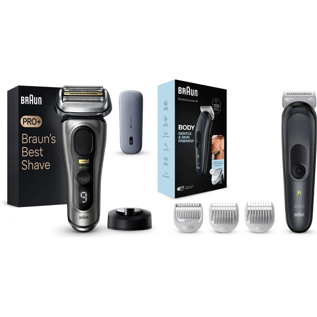 Braun Series 9 PRO+ Wet & Dry + Braun 3 BG3350 testszőrtelenítő (BRAhs61sp) (BRAhs61sp)
