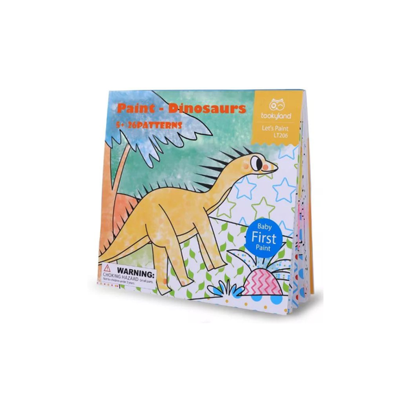 Tooky Toy 26 oldalas Vízzel festő füzet dinoszaurusz mintákkal