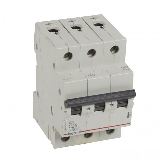 Legrand RX3 C25 6kA BIC 3 pólusú kismegszakító (419237) (Legrand 419237)