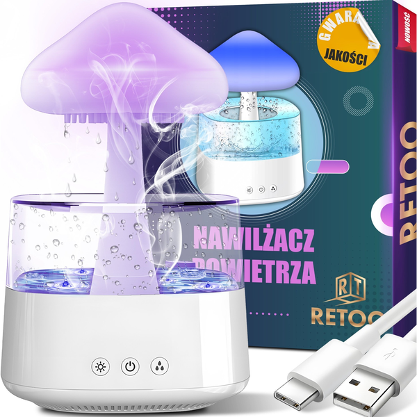 Retoo ultrahangos párásító aromaterápiás LED fénnyel