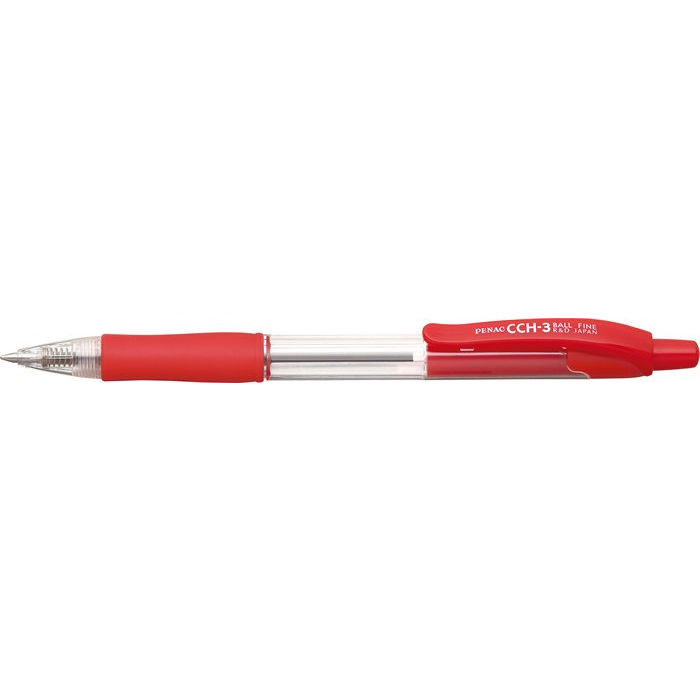 Penac CCH-3 Nyomógombos Golyóstoll - 0.7mm / Piros (7010441001)