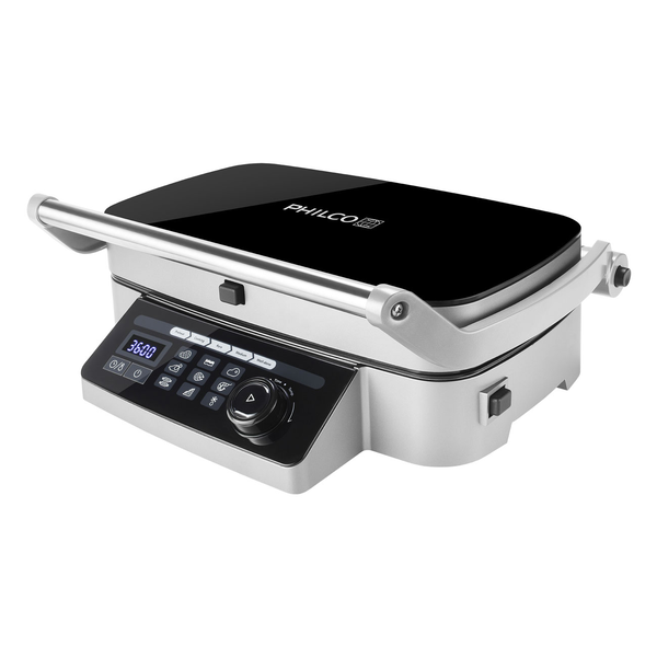 Gratar electric, Philco, 9 programe automate, 2100 W, Negru/Gri