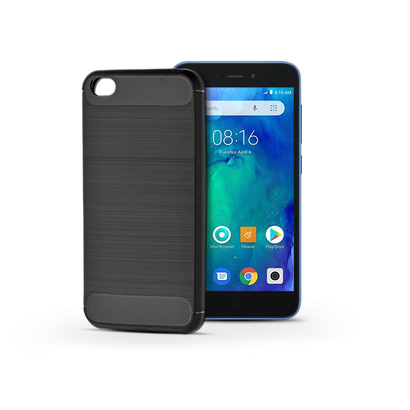 Haffner Carbon Xiaomi Redmi Go Szilikon Hátlap - Fekete (PT-5115)