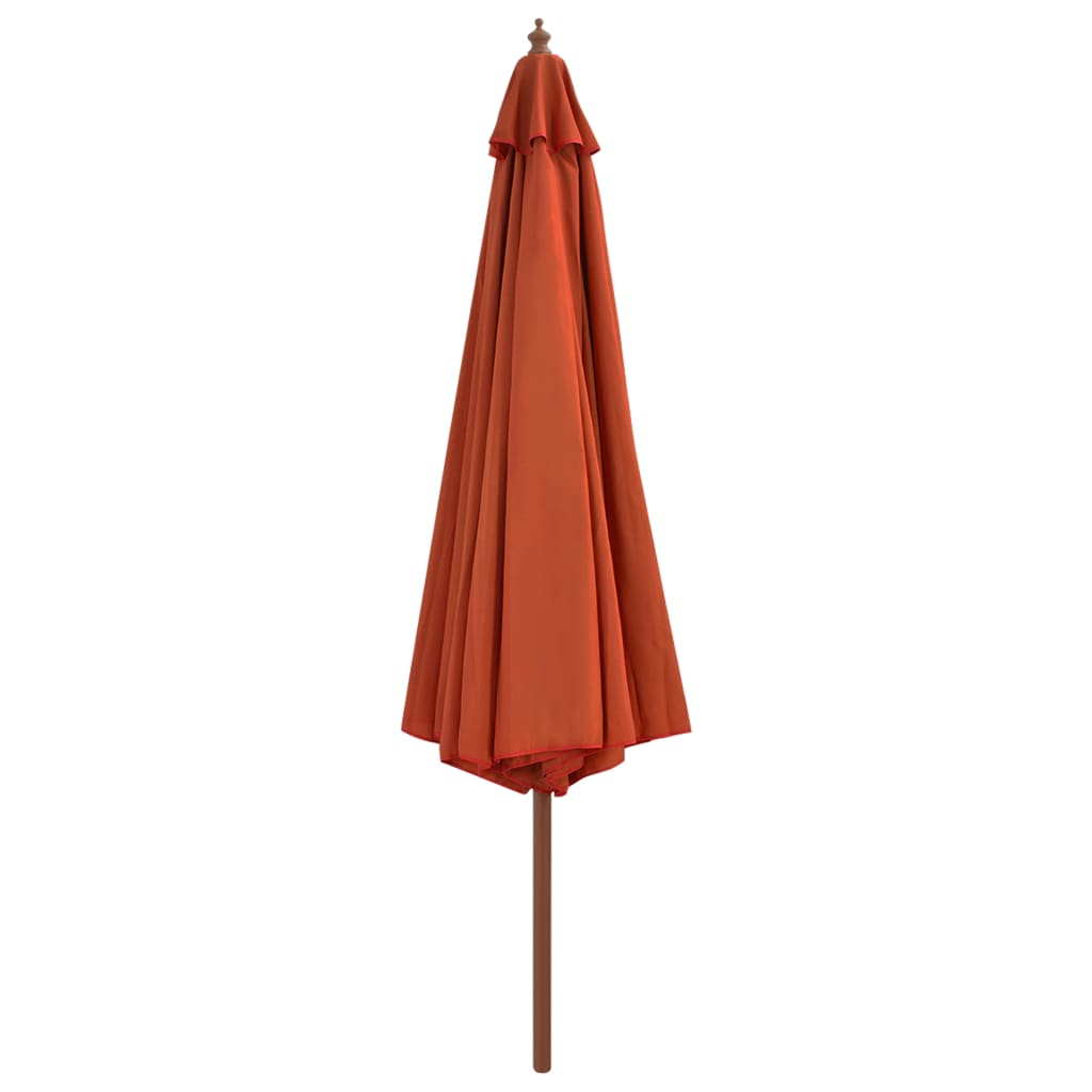 terrakotta kültéri napernyő farúddal 350 cm (44532)
