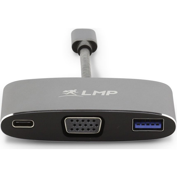 Adaptador Multipuerto De Carga Usb-c (m) A Vga Y Usb 3.0 (f) Y Usb-c, Aluminio, Gris Espacial