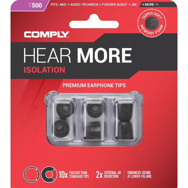 Comply Isolation T-500 memóriahab fülilleszték fekete M (COM-T500BkM3pr)