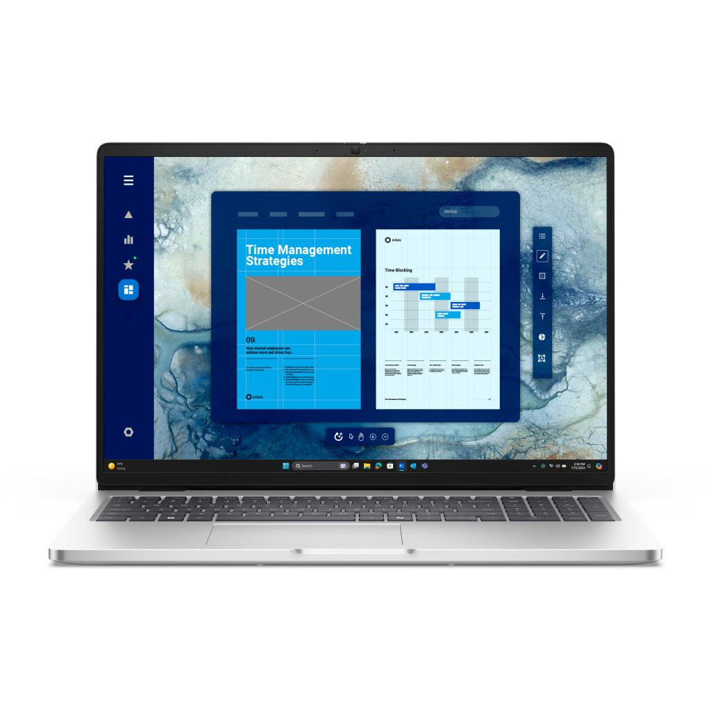 DELL Pro 16 PC16250 Intel Core Ultra 7 255U Laptop 40,6 cm (16") Full HD+ 16 GB DDR5-SDRAM 512 GB SSD Wi-Fi 6E (802.11ax) Windows 11 Pro Platinová, Strieborná