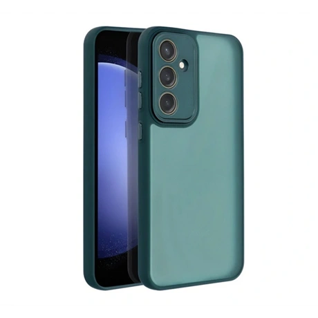 Szilikon telefonvédő (ütésállóság. akril hátlap. kameravédő) SÖTÉTZÖLD (GP-166225)