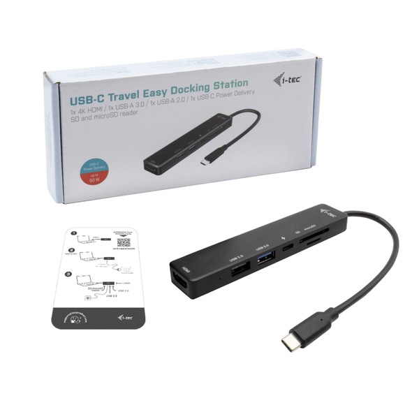 i-tec C31TRAVELEASYDOCKPD dokkoló állomás és port replikátor Vezetékes USB 3.2 Gen 1 (3.1 Gen 1) Type-C Fekete