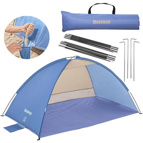 Bestway 68105 / 24 teda da spiaggia Blu, Grigio