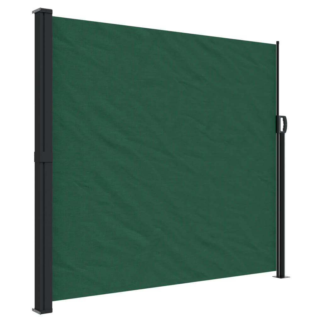 sötétzöld behúzható oldalsó napellenző 180 x 600 cm (4004545)