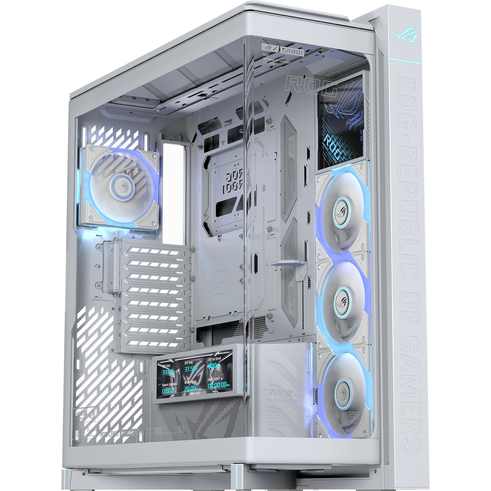 Компютърна кутия ASUS ROG CRONOX GR801 CURVE Midi Tower — 90DC00T3-B09030